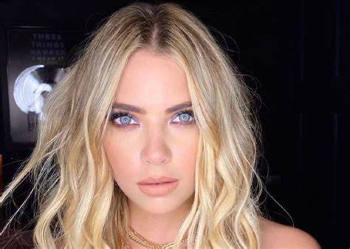 Ashley Benson Is A Blonde Bombshell In Cult Gaia While Layered In Gold Jewelry