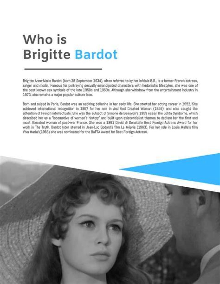 Brigitte Bardot Biography - Facts, Childhood, Family Life & Achievements