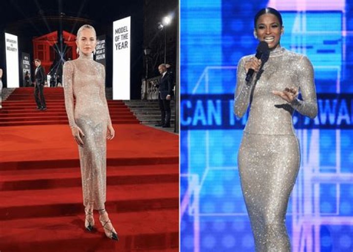 Caroline Daur And Ciara Both Wear Alessandra Rich Crystal Net Dress — Who Wore It Best?