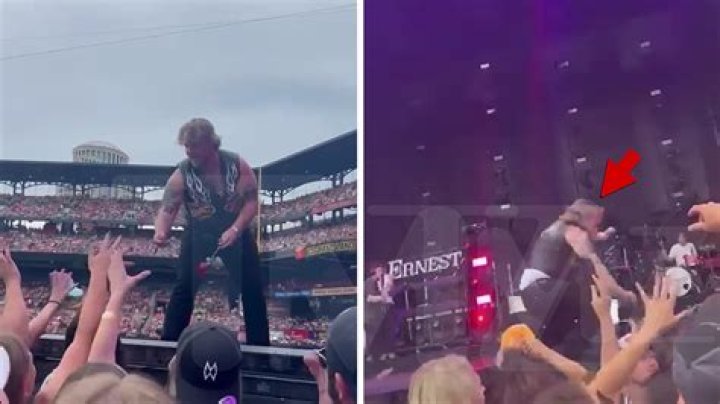 Country singer Ernest takes a fall off stage(VIDEO)