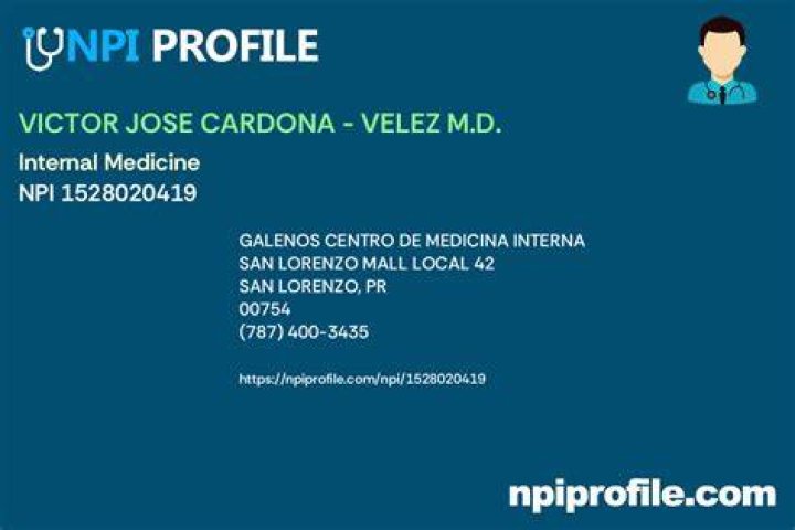 Dr. Victor Cardona - Velez, MD – San Lorenzo, PR