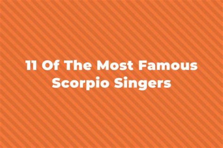 Famous Scorpio Singers