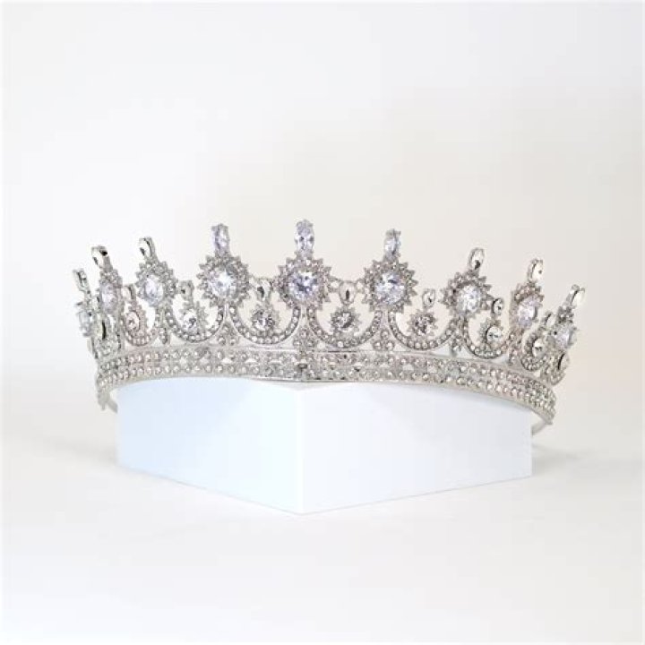 Gold Embossed Wedding Crowns with Swarovski Crystals — Blessed Celebration