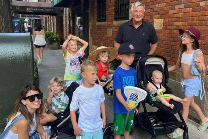 Hilaria Baldwin Shows Off Baby Bump In New Beach Photos With Alec Baldwin And Their Kids