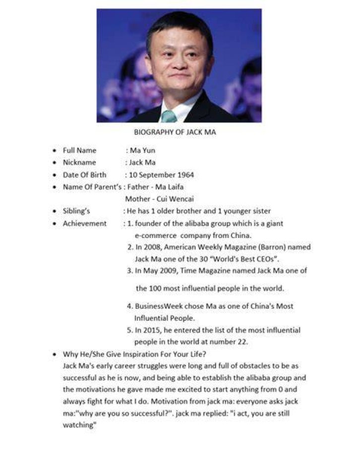 Jack Ma Biography - Facts, Childhood, Family Life & Achievements