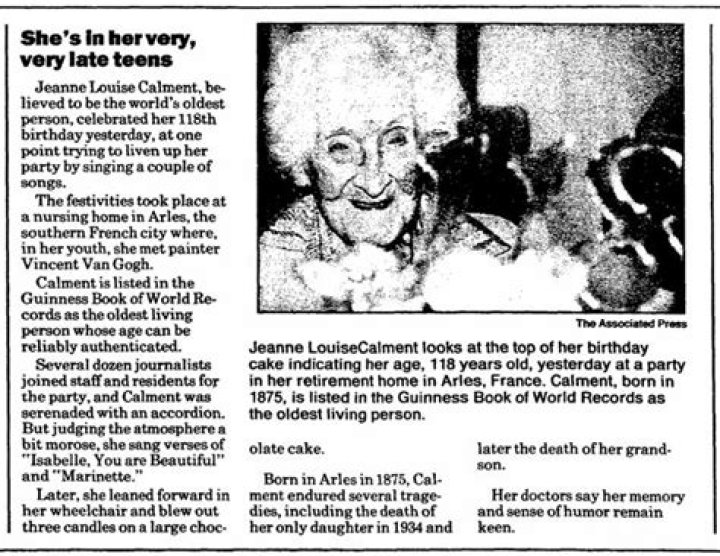 Jeanne Calment Biography – Facts, Childhoos, Family Life, Death of French Supercentenarian