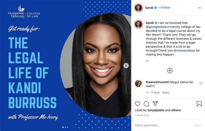 Kandi Burruss Is Honored After The Georgia State University College Of Law Decided To Do A Legal Course About Her Life!