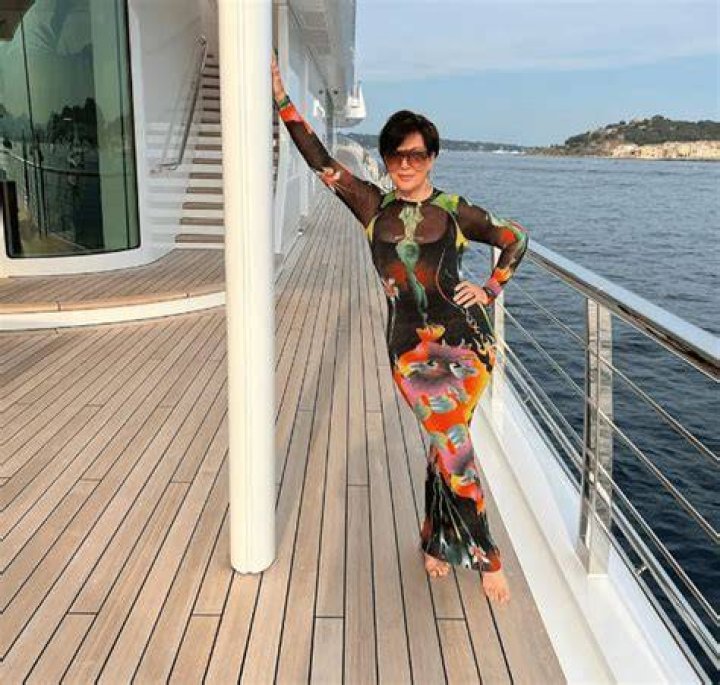 Kris Jenner Wore A Skin-Tight, Sheer Skims Dress While Sailing On A Yacht And Looked Amazing