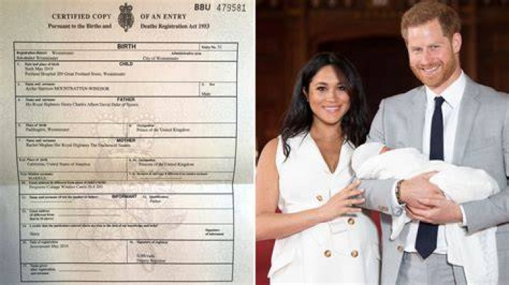 Meghan Markle’s Real Name Revealed On Baby Archie’s Birth Certificate