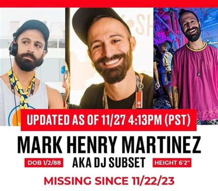 Missing Mark Martinez Update; Is DJ Subset Missing Found?