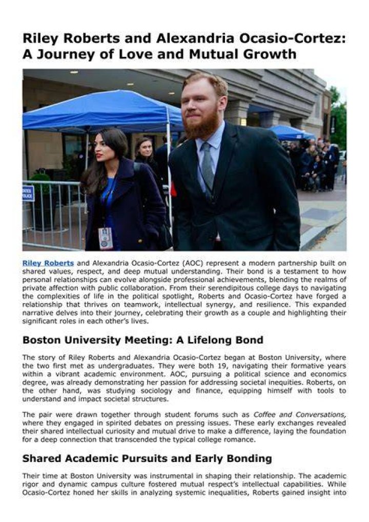 Riley Roberts Wikipedia, age, Alexandria Ocasio-Cortez partner, family, job, salary, net worth