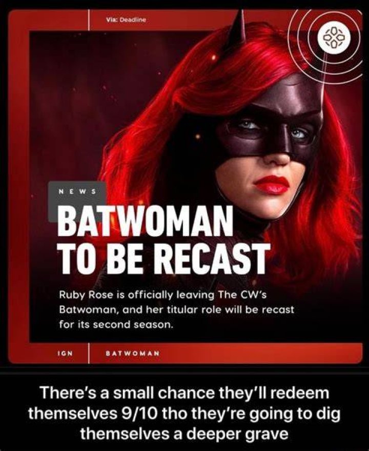 Ruby Rose Won’t Be Recast In Batwoman, As The CW Series Plans To Introduce A New Character