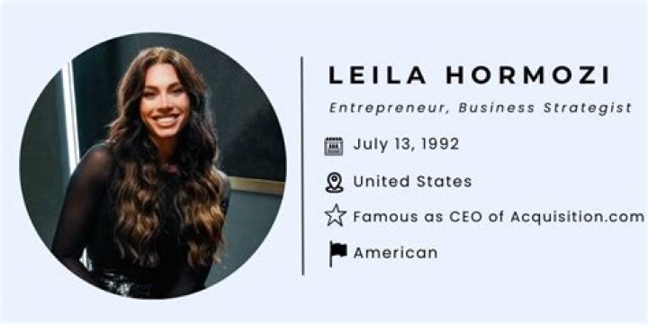 Who is Leila Hormozi’s husband Alex Hormozi?